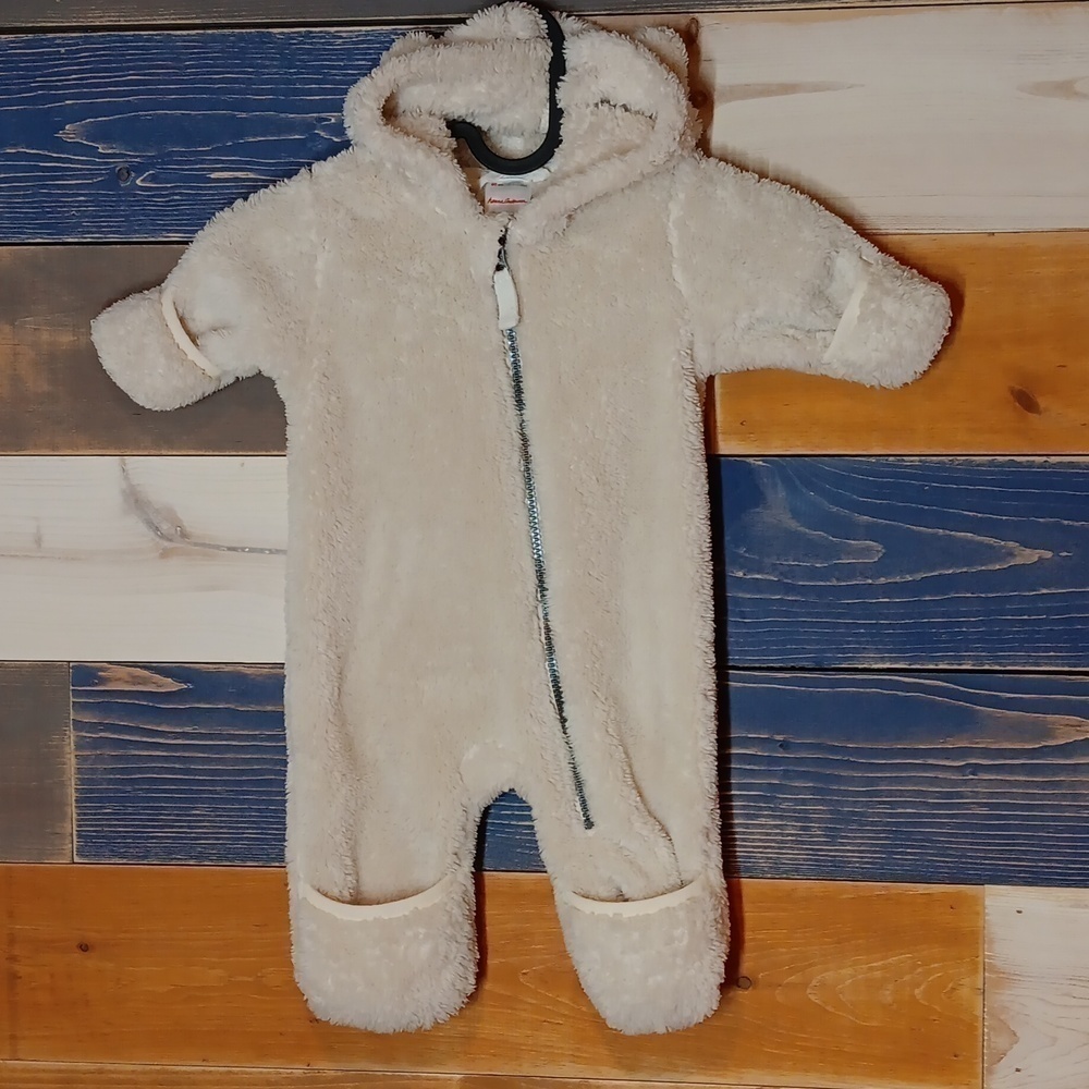 Hanna Andersson 3-6 mo 60cm winter snowsuit cream
